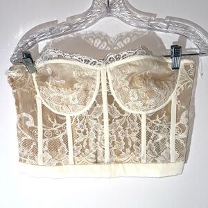 Alexander McQueen Semisheer Strapless Corset Top